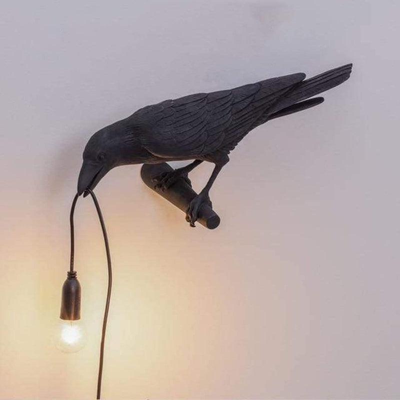 The Raven Bird Lamp Black / Wall Left / US | Lily & Eden