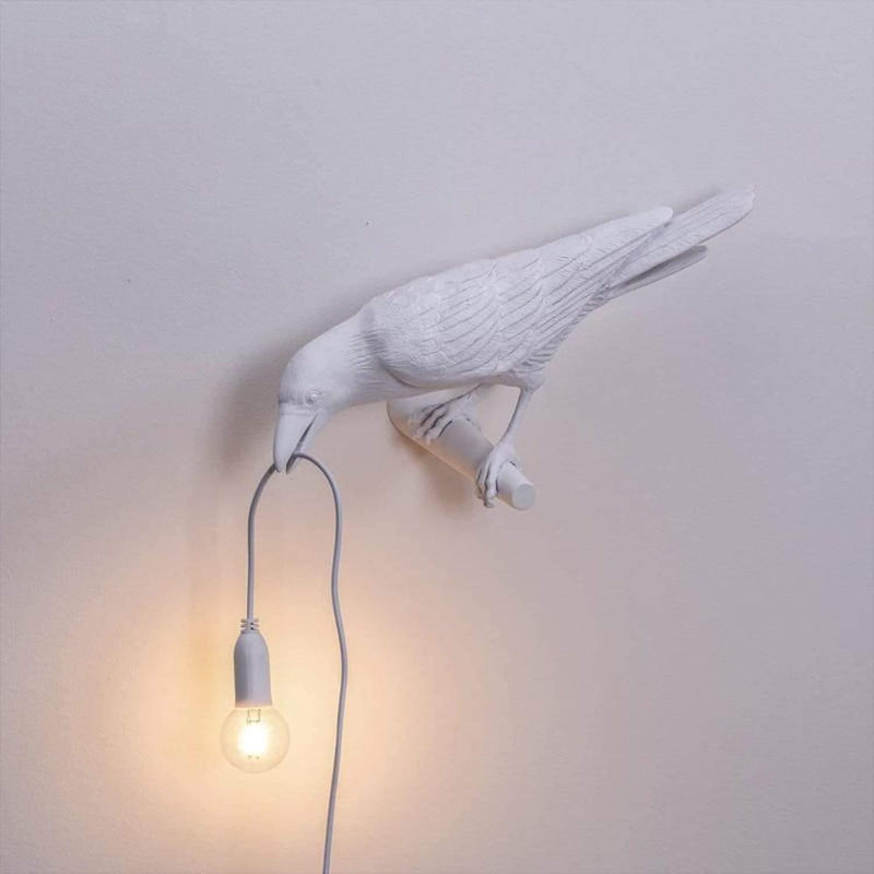 The Raven Bird Lamp White / Wall Left / US | Lily & Eden