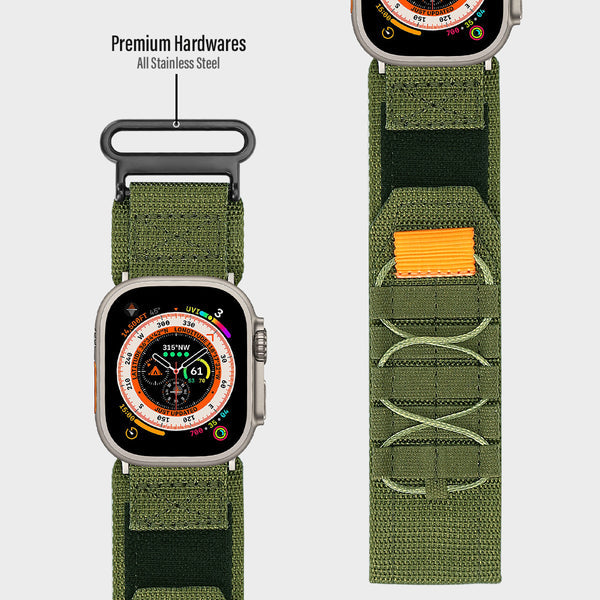 Nylon Canvas Loop Kardborreband för Apple Watch